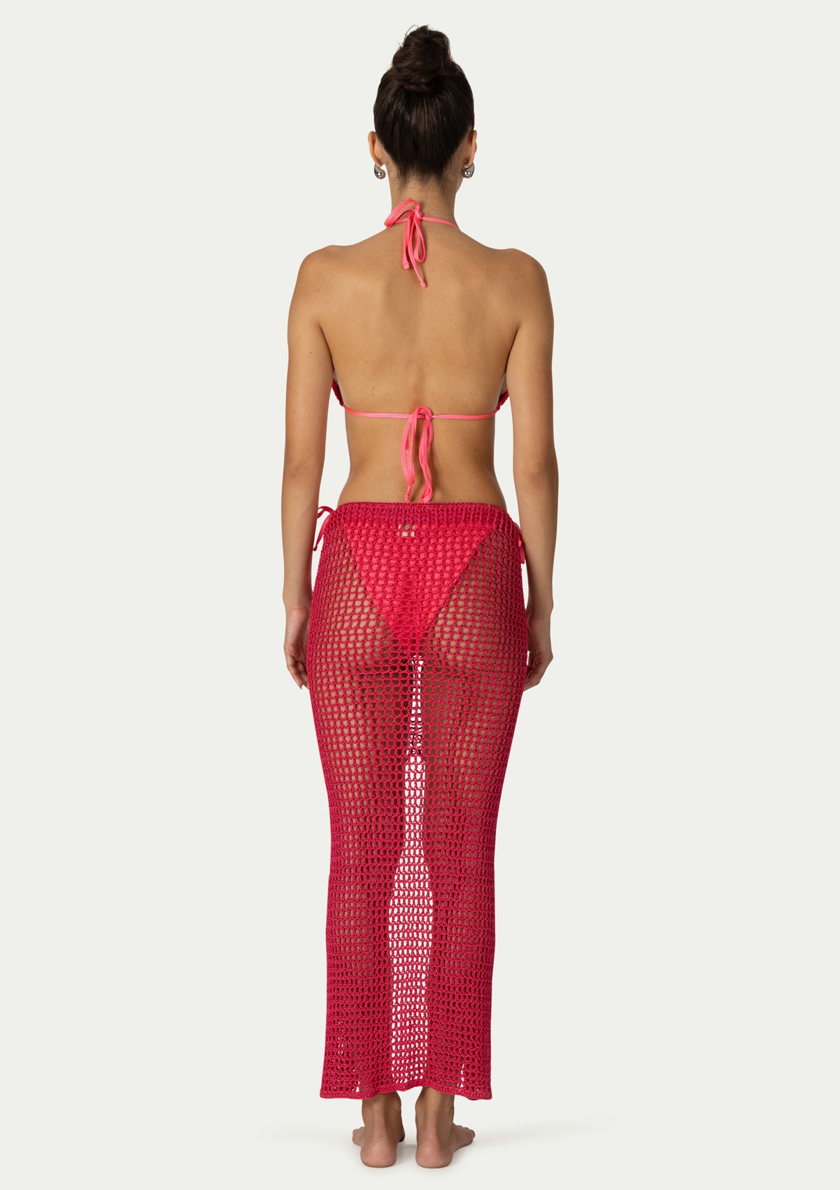 Ръчно плетена пола PAOLA SKIRT FUCHSIA