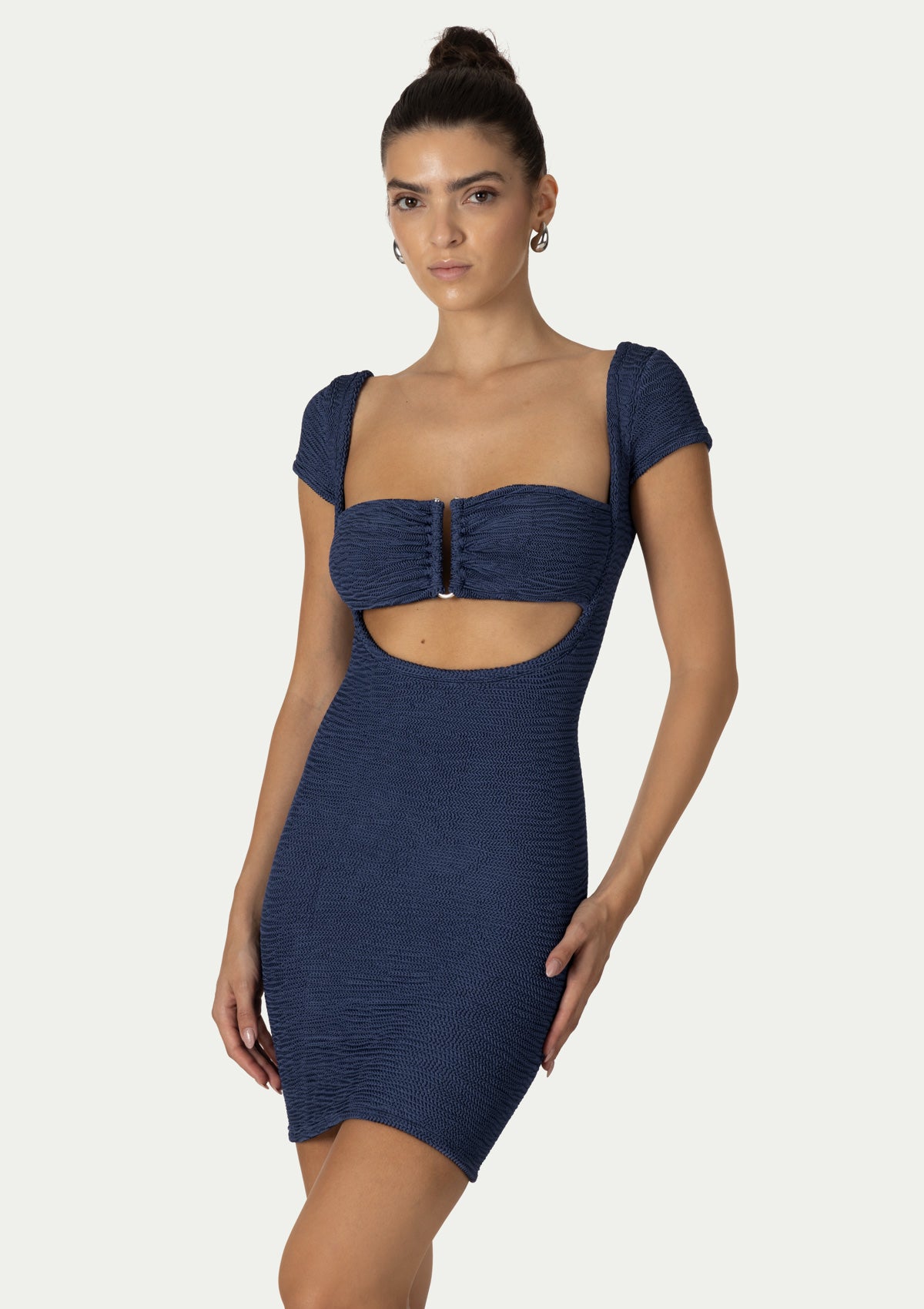 Къса рокля FRIDA NAVY BLUE