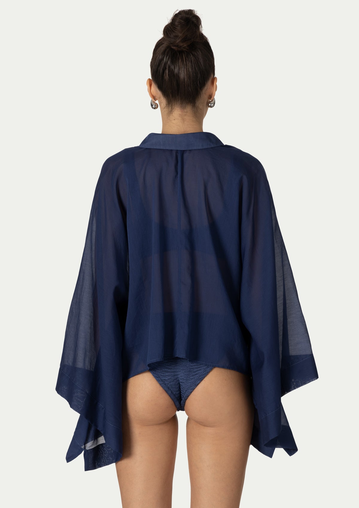 Плажно кимоно MARINA NAVY BLUE