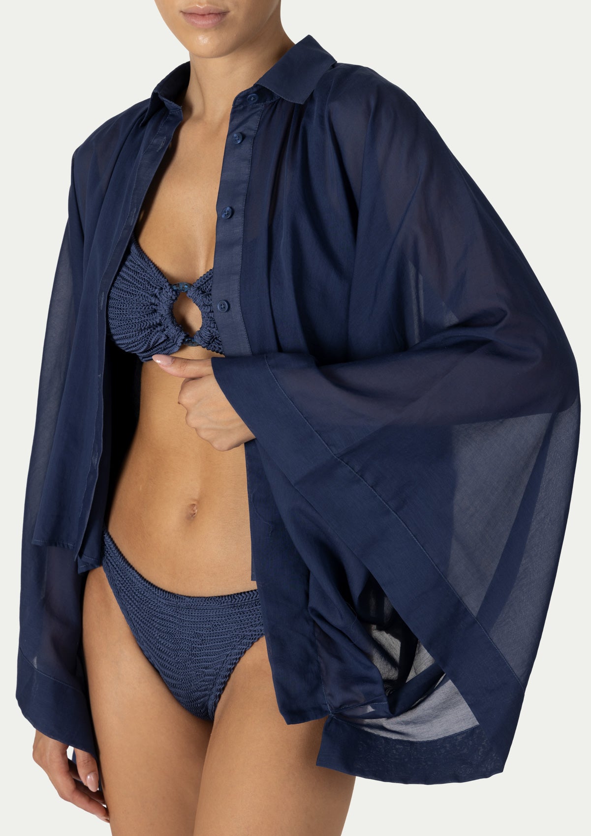 Плажно кимоно MARINA NAVY BLUE