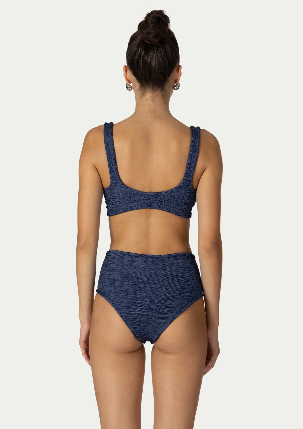Половинки бански с висока талия IRINA NAVY BLUE