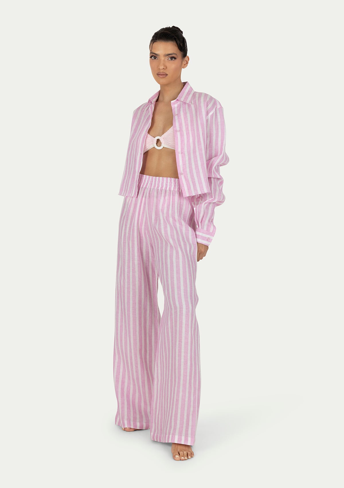 ПЛАЖНА РИЗА IDA STRIPED PINK