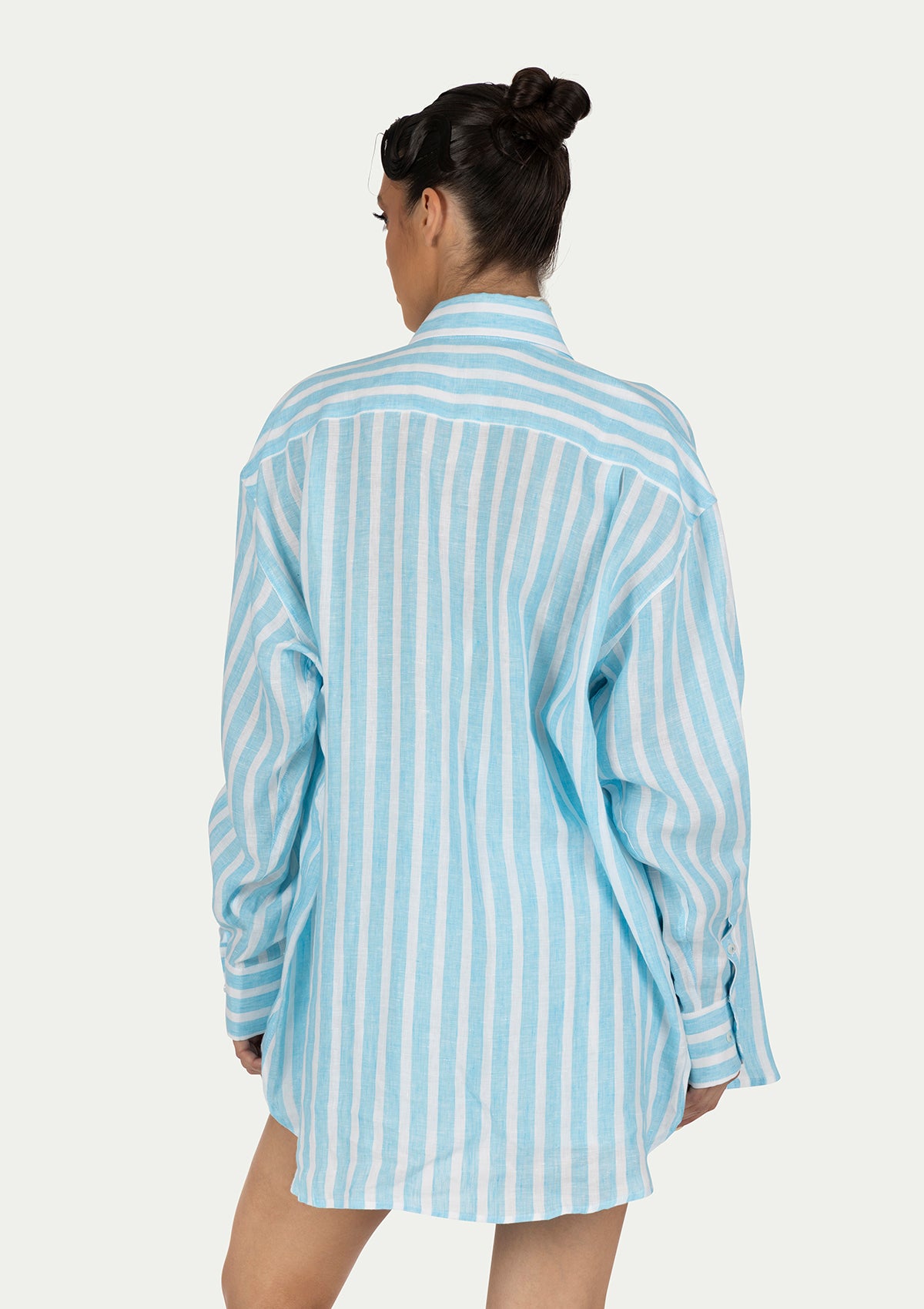 КЪСИ ПЛАЖНИ ПАНТАЛОНКИ CORA STRIPED AQUA BLUE