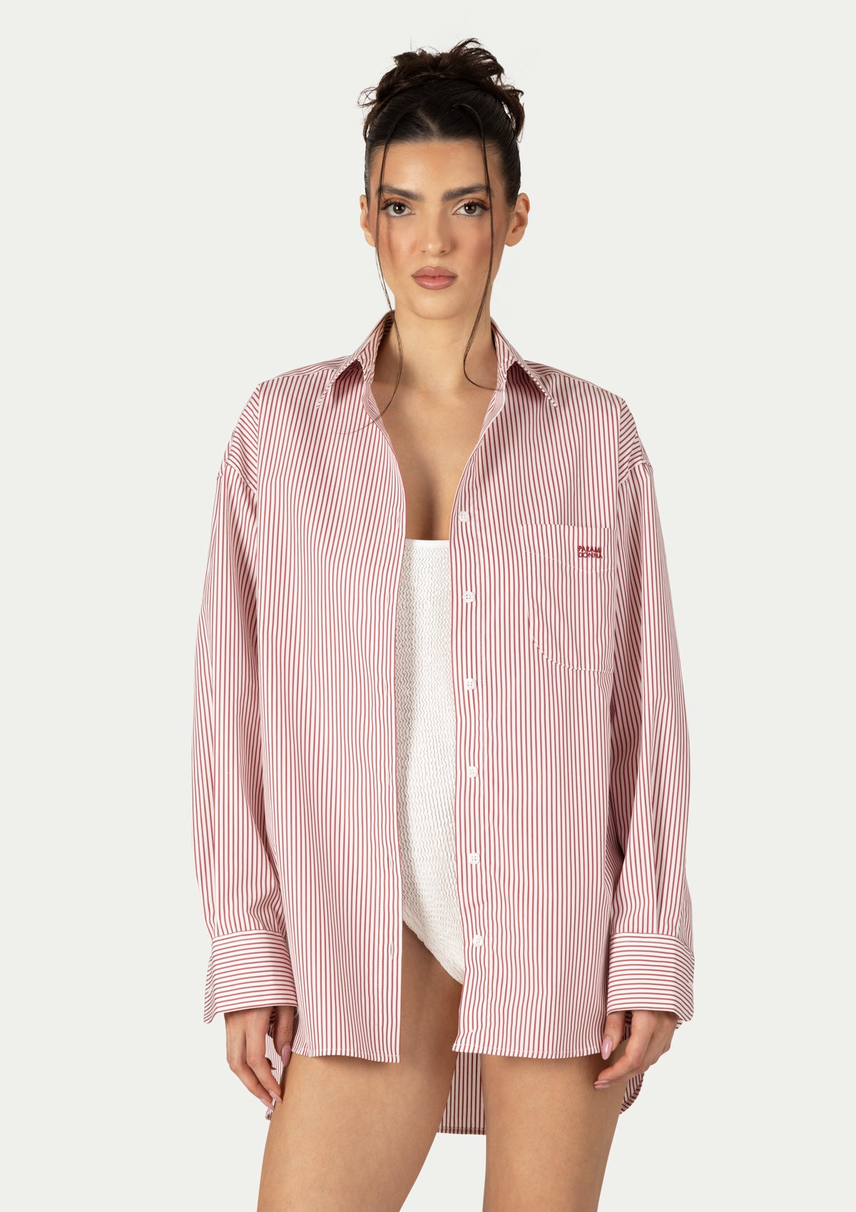 ПЛАЖНА РИЗА VANESSA STRIPED BURGUNDY