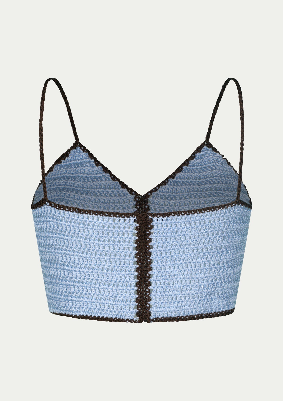 Ръчно плетен топ AYVI BLUE & BROWN