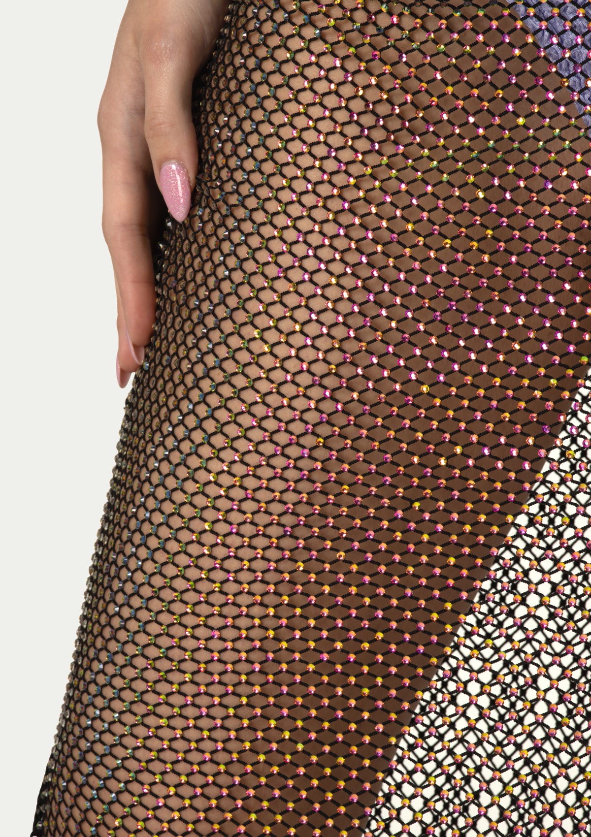 CRYSTAL DRESS EVA BLACK с ръчно наплитане