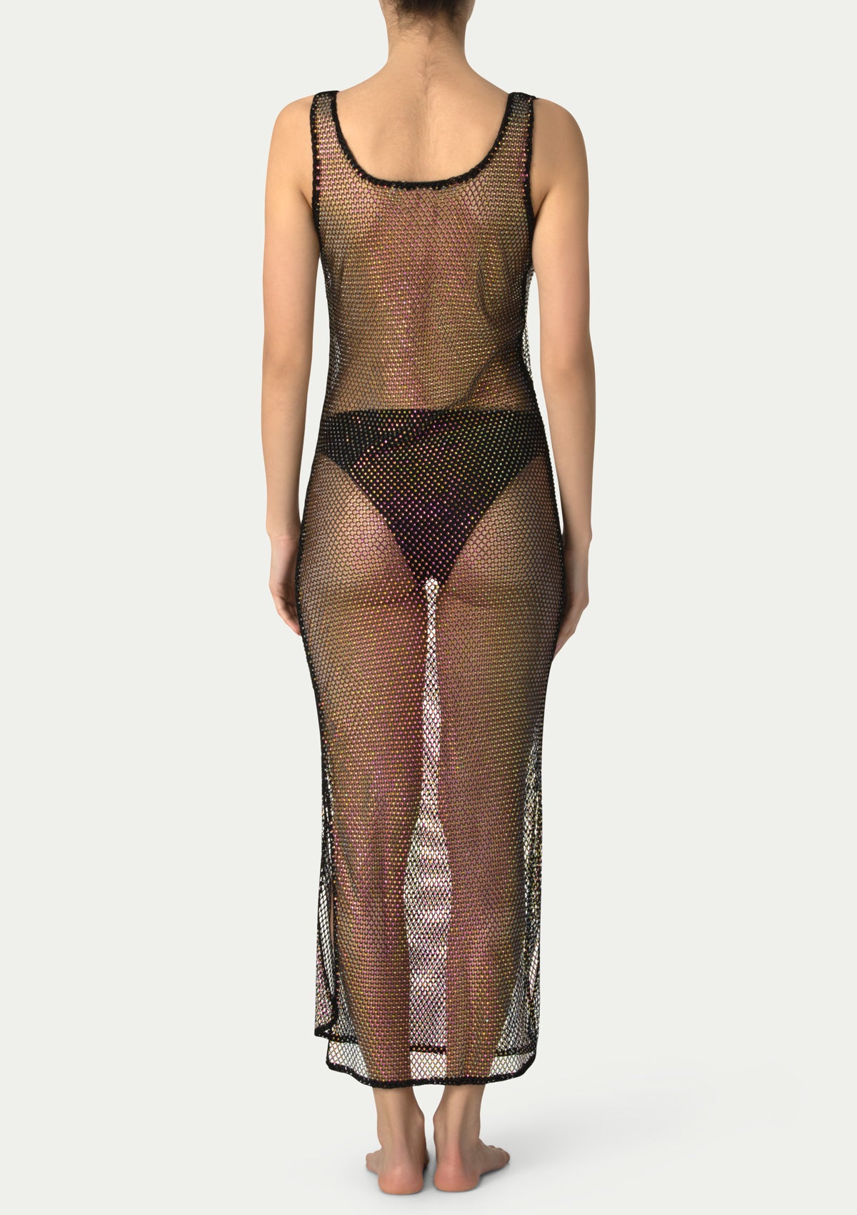 CRYSTAL DRESS MAYA BLACK с ръчно наплитане