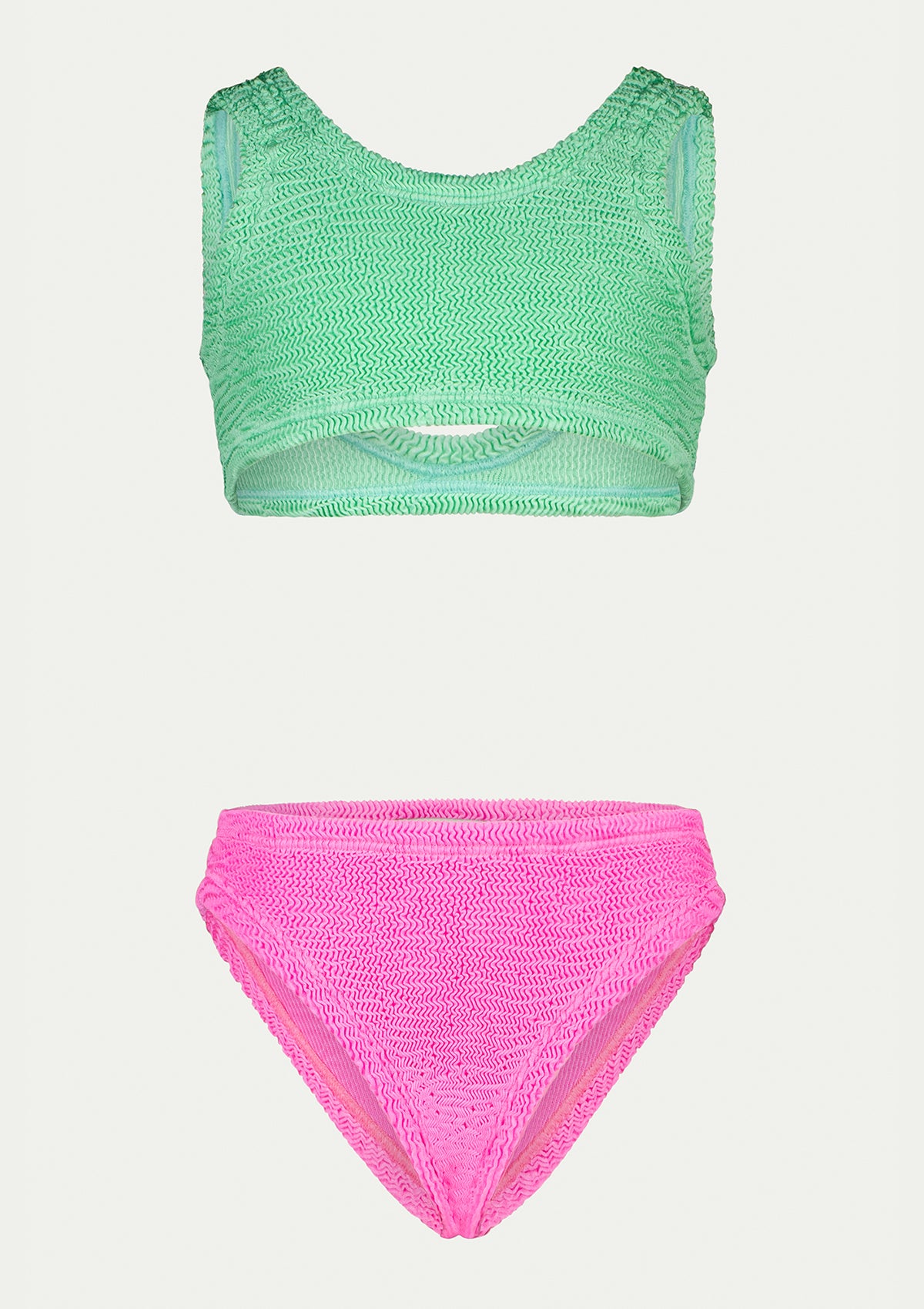 ПОЛОВИНКИ ДЕТСКИ БАНСКИ KATY MINT GREEN/FLAMINGO