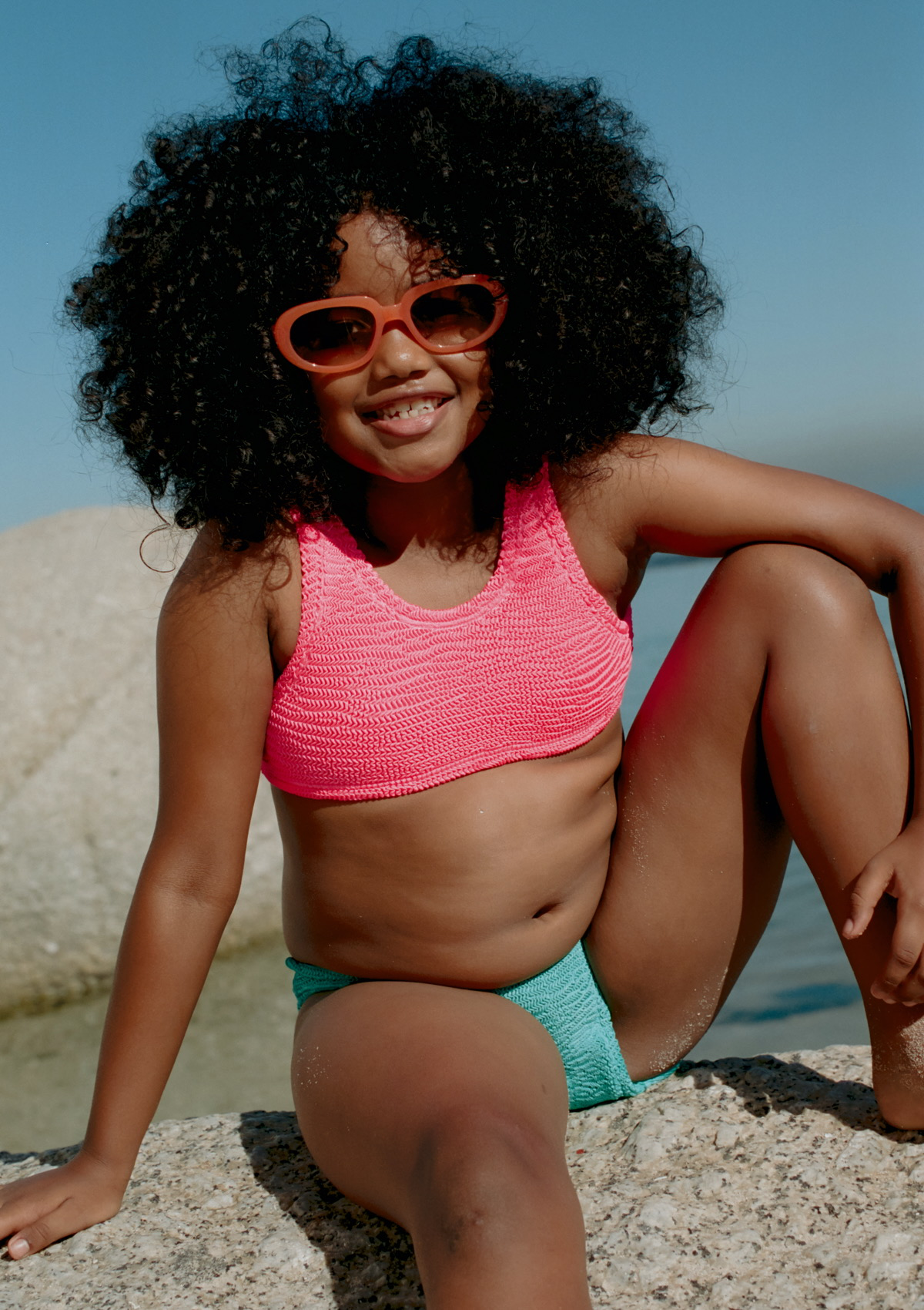 ПОЛОВИНКИ ДЕТСКИ БАНСКИ KATY SEA GREEN/CANDY PINK