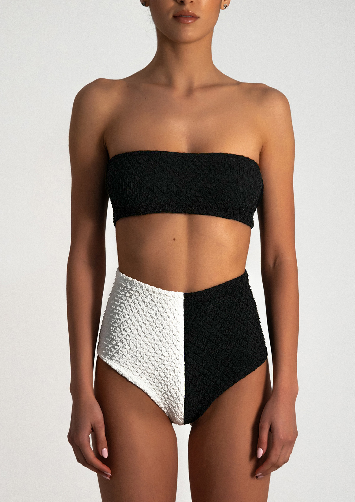 Половинки бански GRETA BUBBLE BLACK&FOAM