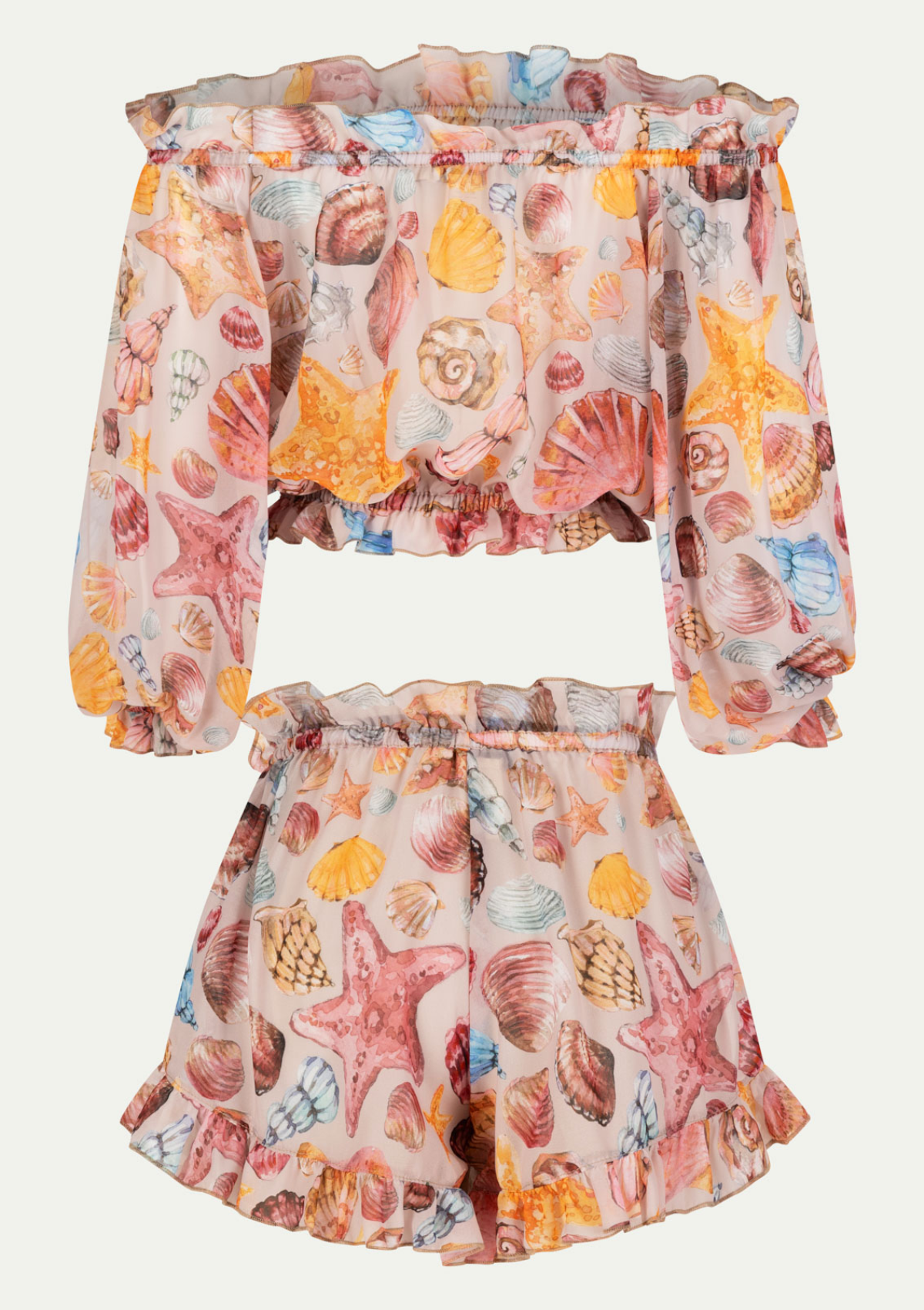 Плажен сет LUNA PINK SHELL