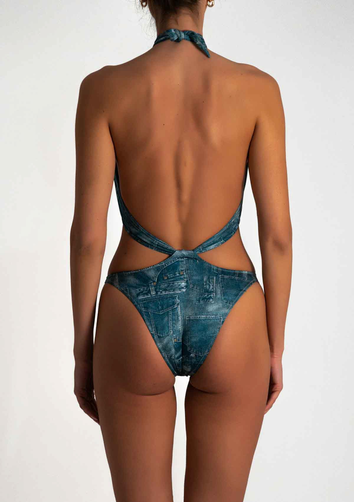 Цял бански LEONE DENIM BLUE