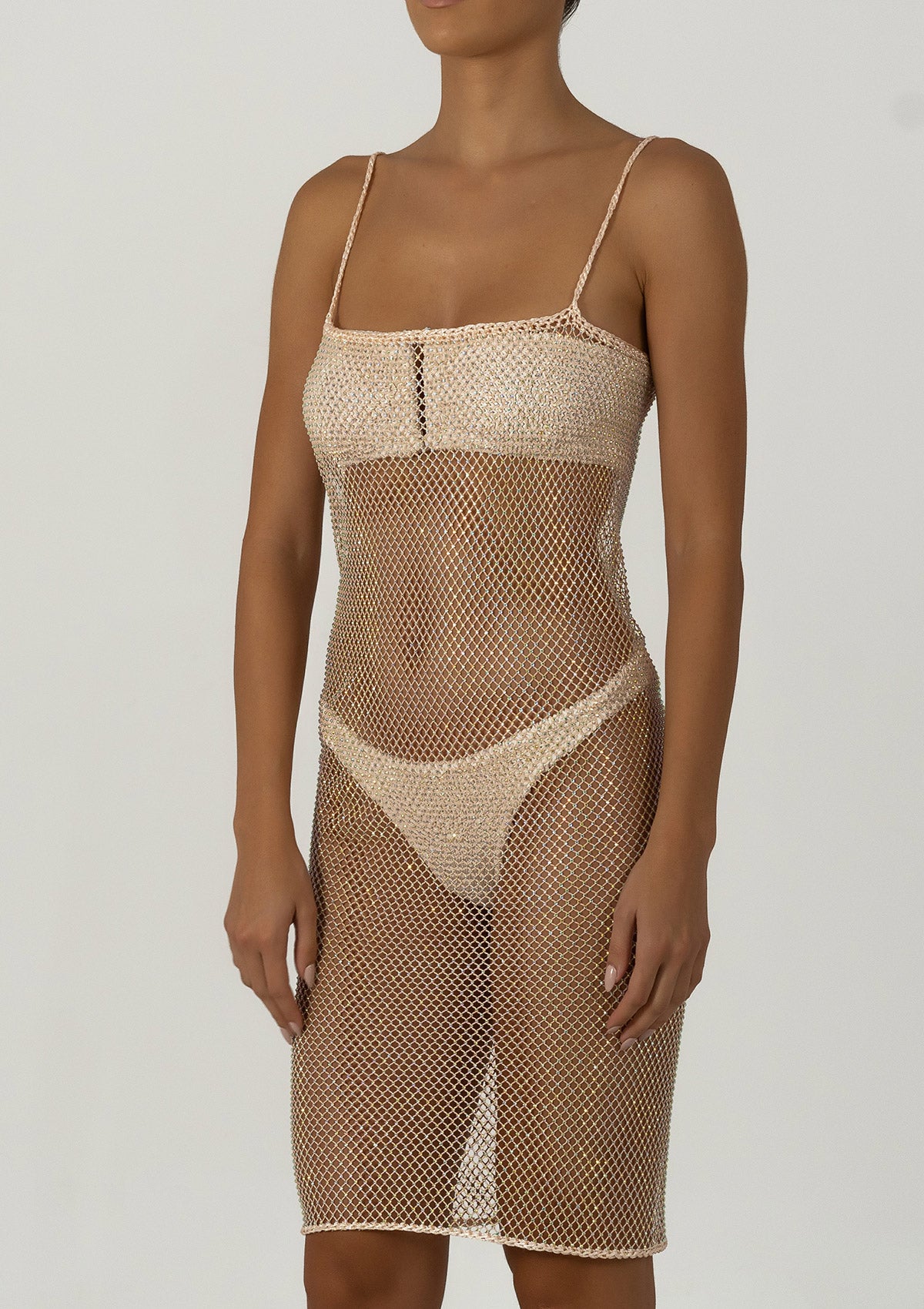 Crystal Dress Eva с ръчно наплитане