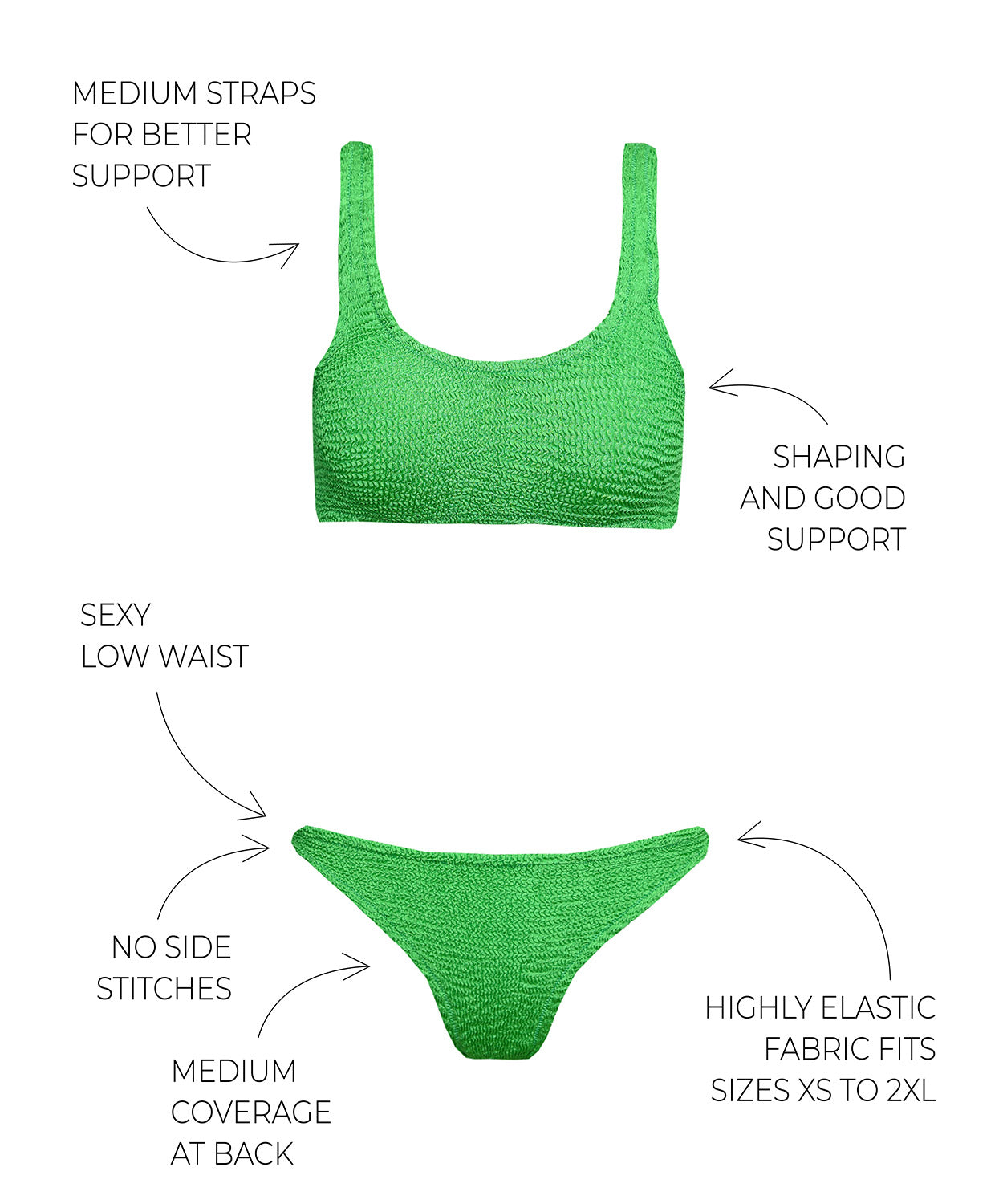 Половинки бански EMILY KIWI ONESIZE