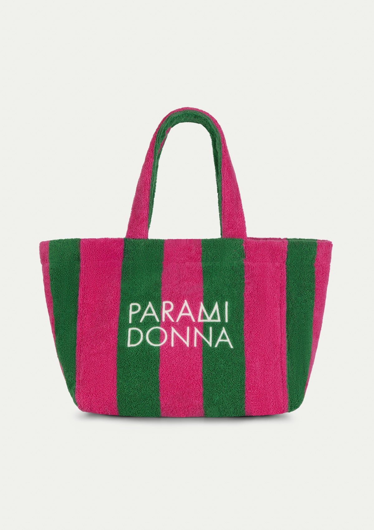 Средна чанта на райета Emerald/Fuchsia