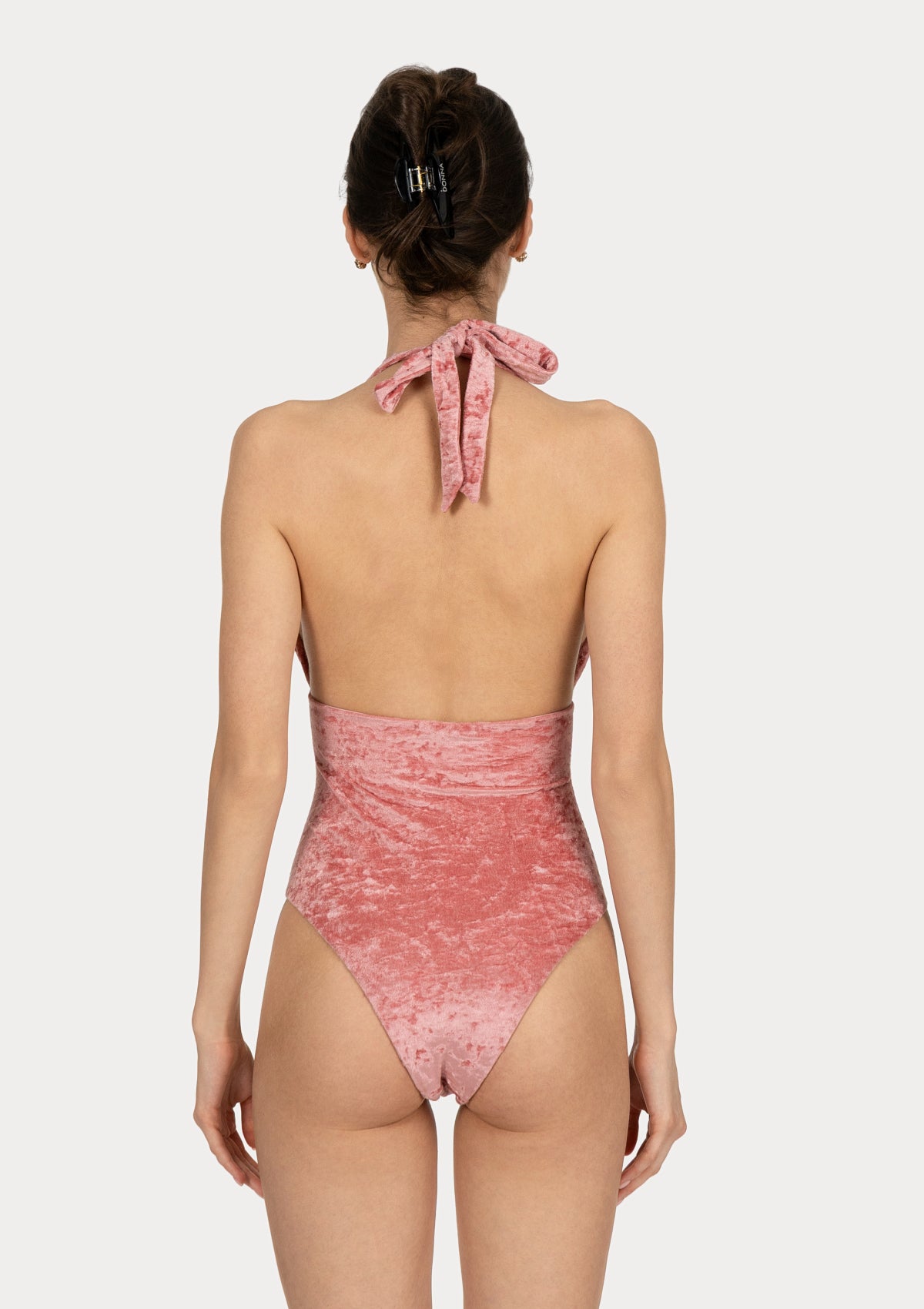ЦЯЛ БАНСКИ AMBER Salmon pink soft velvet