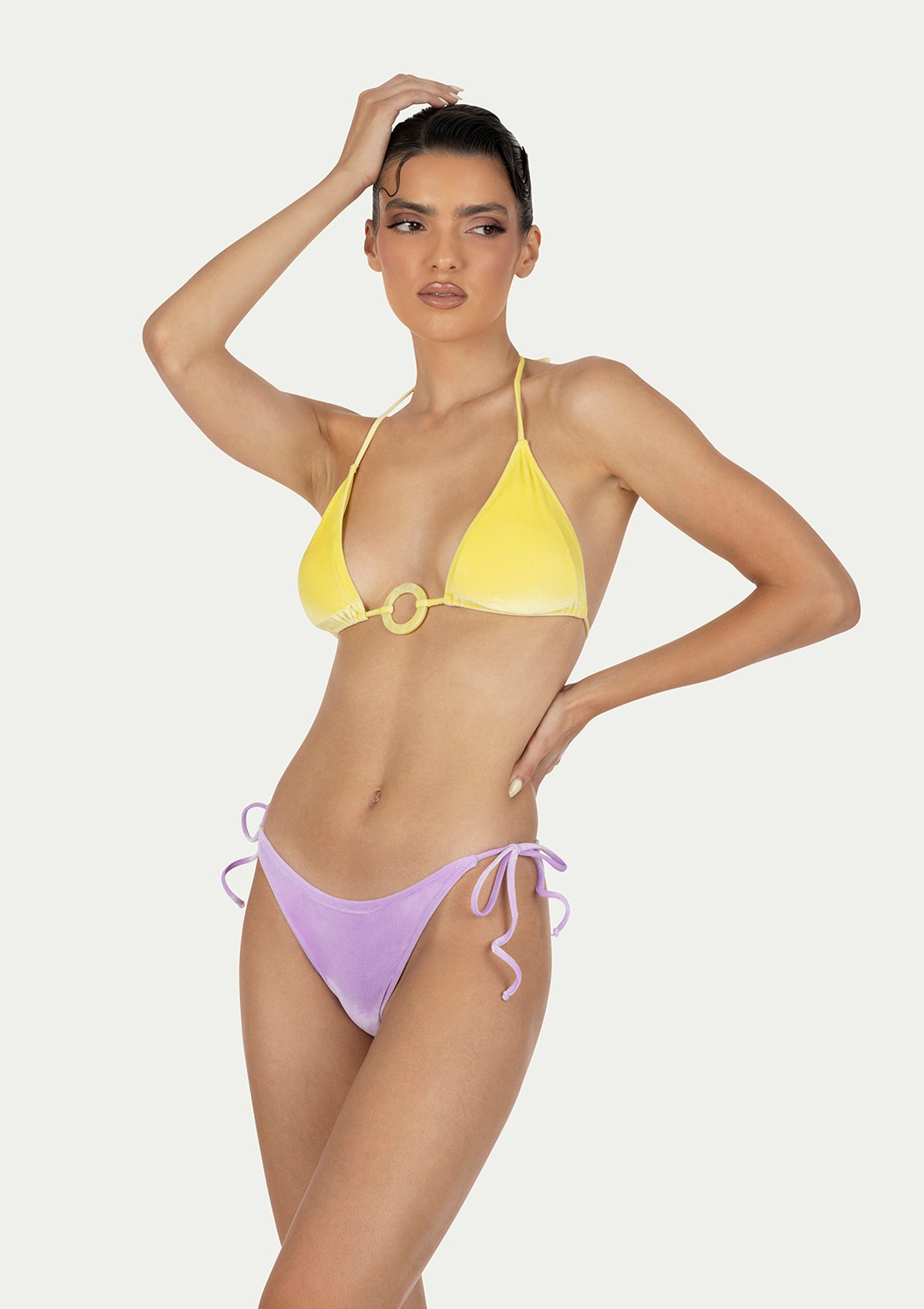 ПОЛОВИНКИ БАНСКИ KELLY VELVET VIOLET/LEMON