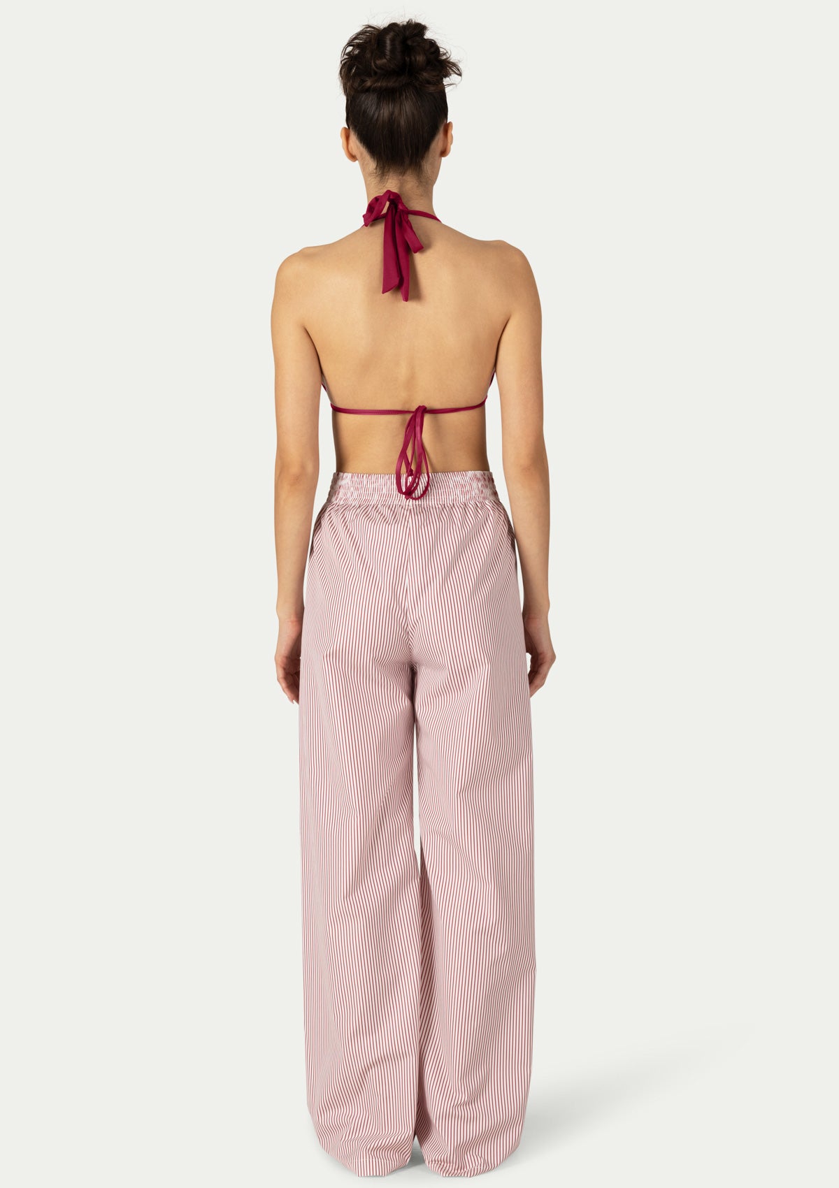 ПЛАЖЕН ПАНТАЛОН CORA STRIPED BURGUNDY