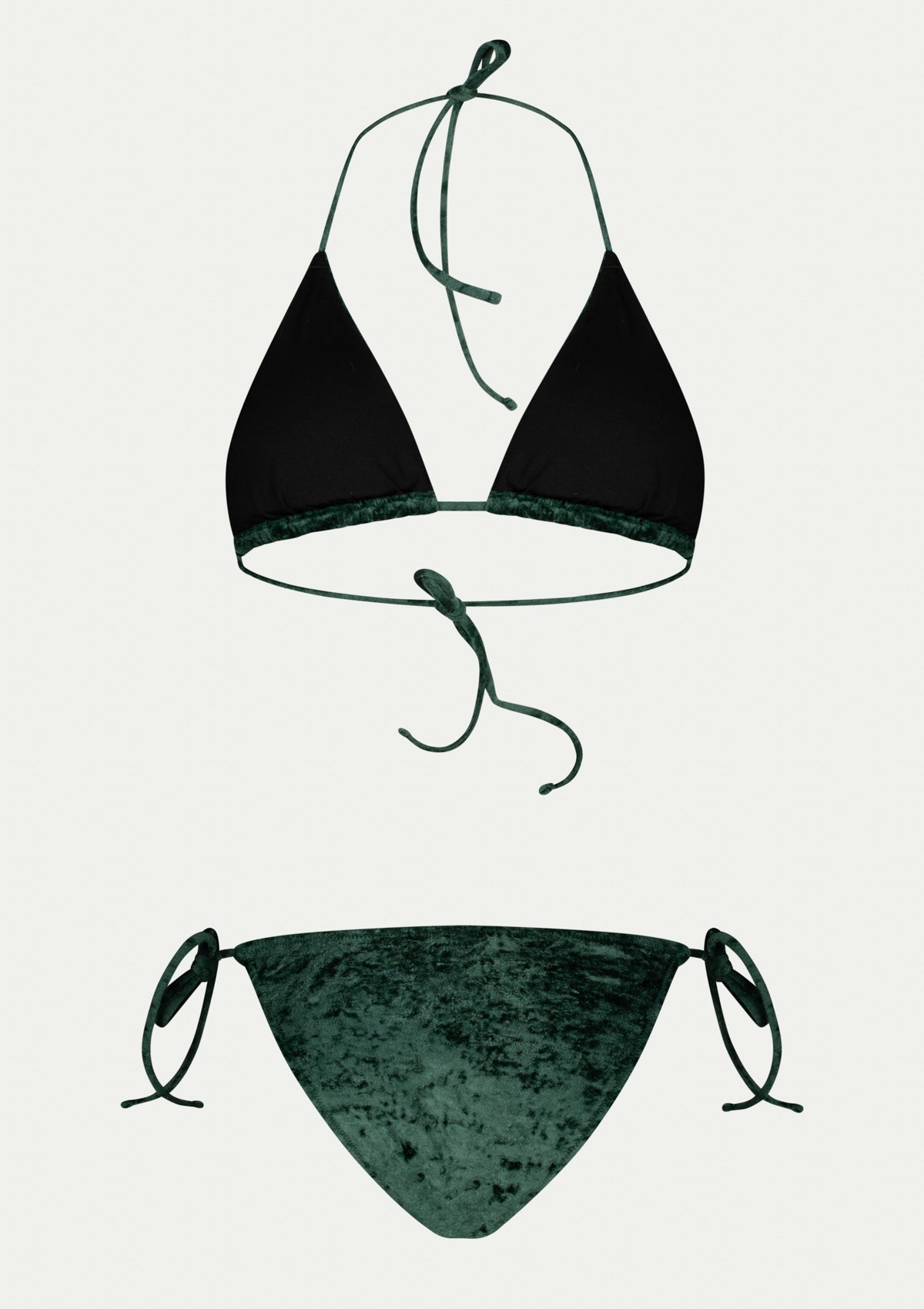 Половинки бански KELLY VELVET EMERALD GREEN