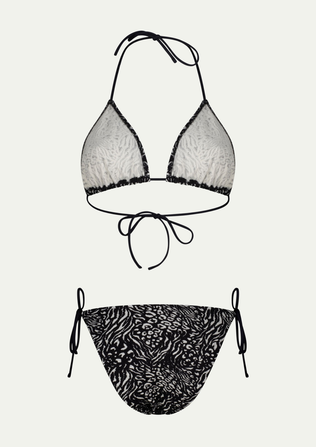 Половинки бански KELLY BLACK AND WHITE
