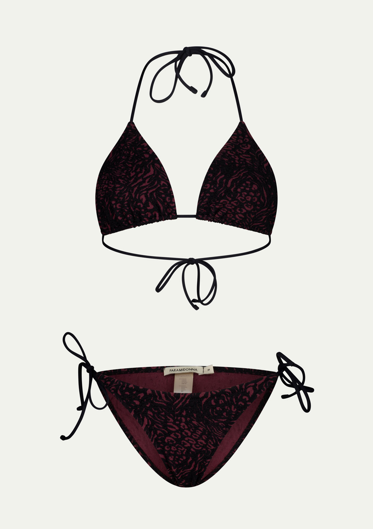 Половинки бански KELLY BLACK AND BURGUNDY
