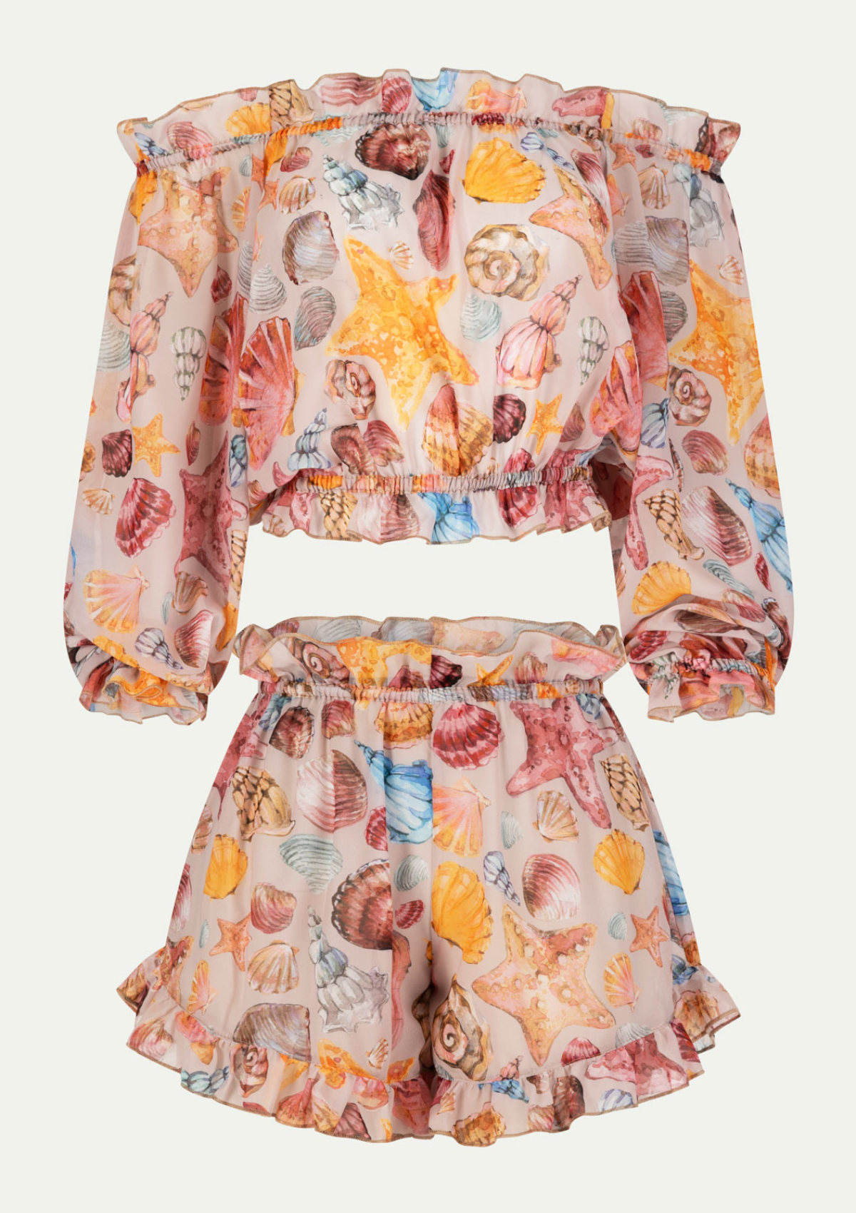 Плажен сет LUNA PINK SHELL