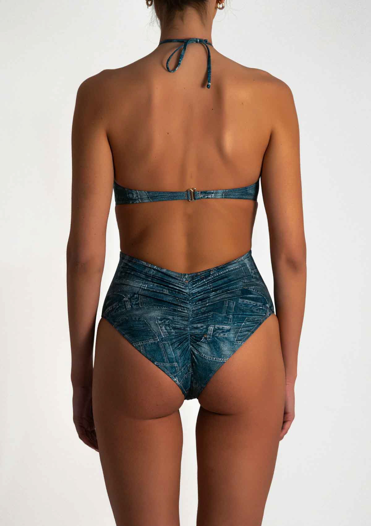 Цял бански NAOMI DENIM BLUE